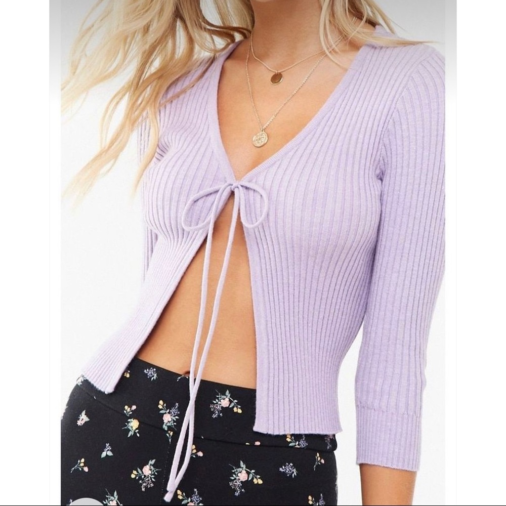 Forever 21 - Tie-Front Cardigan Sweater